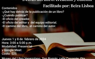 Taller «Detrás del libro: creación y edición» en el Museo del Libro Venezolano